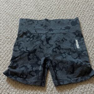 Gymshark Black Camo Bike Shorts